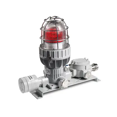 Пост световой и звуковой сигнализации взрывозащищенный ПГСК01 (EV-4050-HOOTER-122) (взрывозащищенная комбинированная сирена+маяк)