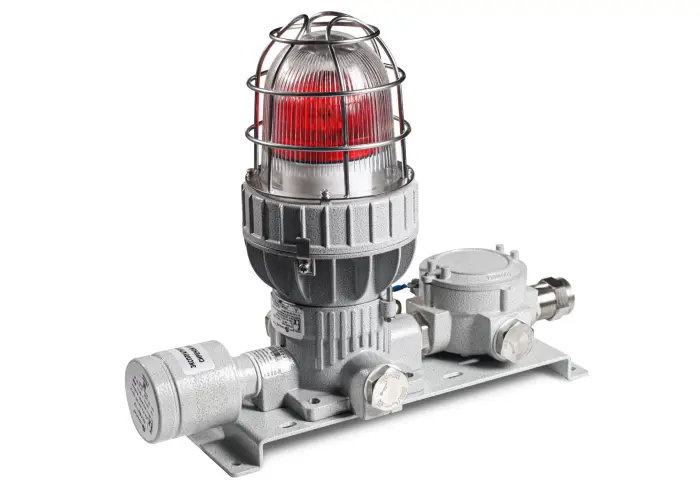 Пост световой и звуковой сигнализации взрывозащищенный ПГСК01 (EV-4050-HOOTER-122) (взрывозащищенная комбинированная сирена+маяк)